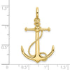 Gold Polished Anchor Pendants