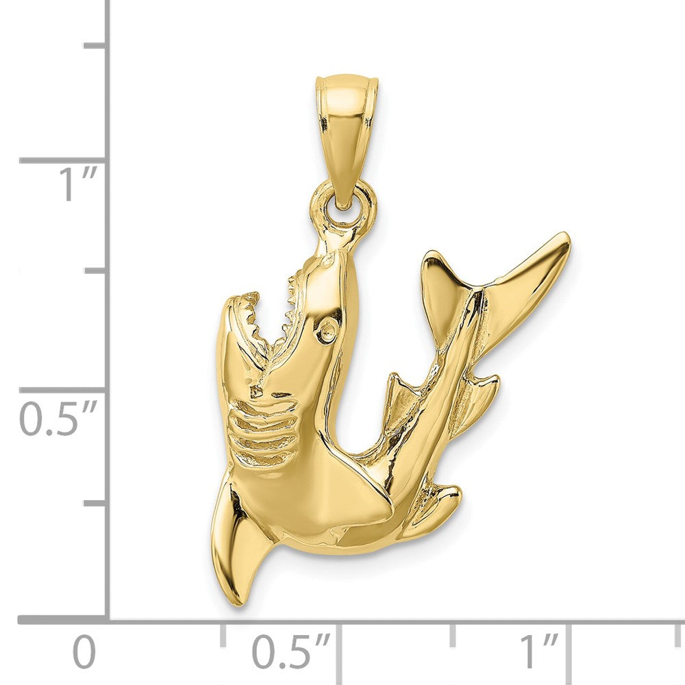 Gold Polished Shark Pendants