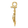 Gold Polished Anchor and Compass Pendants
