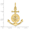 Gold Polished Anchor and Compass Pendants