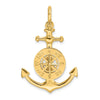 Gold Polished Anchor and Compass Pendants