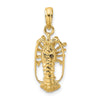 Gold Polished Lobster Pendants