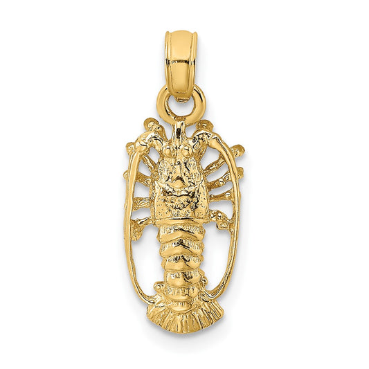 Gold Polished Lobster Pendants