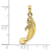 Gold Polished Manatee Pendants