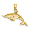 Gold Polished Dolphin Pendants