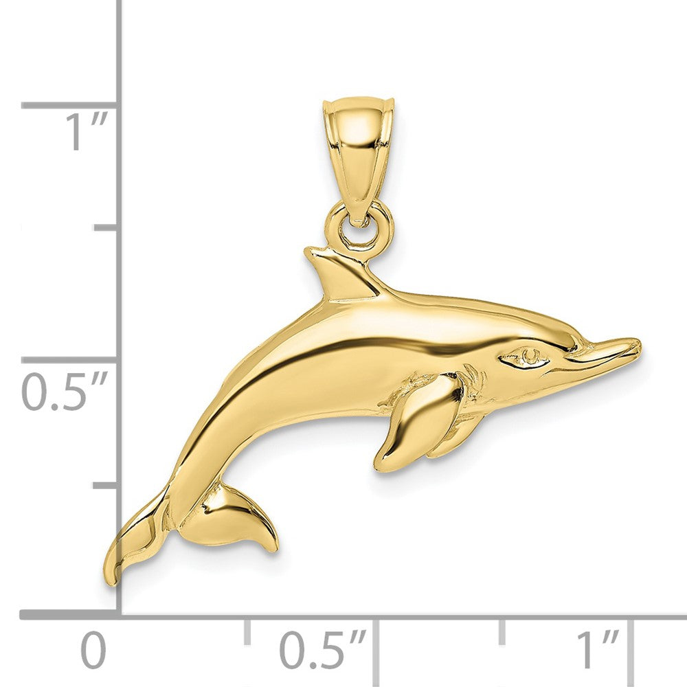 Gold Polished Dolphin Pendants