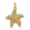 Gold Polished Starfish Pendants