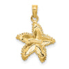 Gold Polished Starfish Pendants
