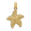 Gold Polished Starfish Pendants