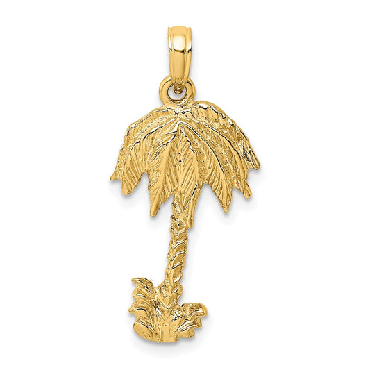 Gold Polished Palm Tree Pendants