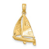 Gold Polished Sailboat Pendant