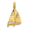 Gold Polished Sailboat Pendant