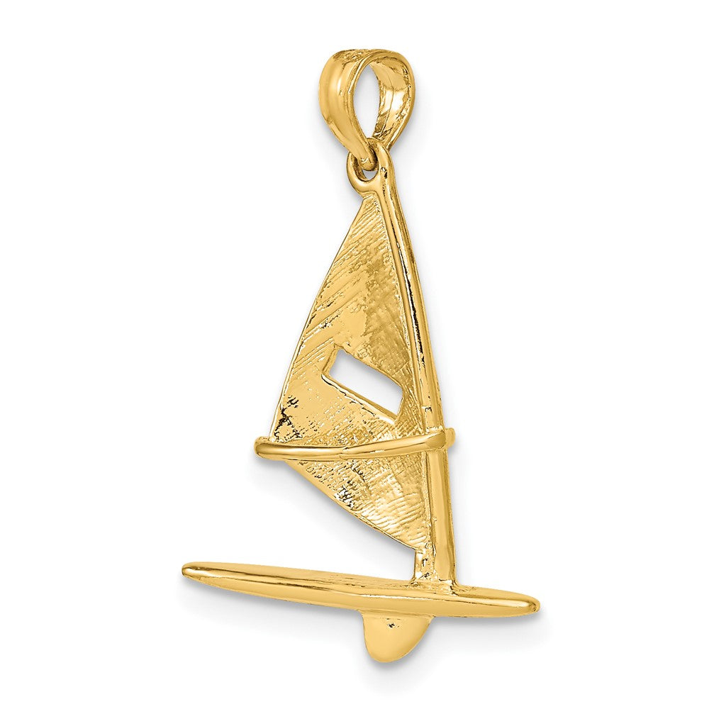 Gold Polished Sailboat Pendant