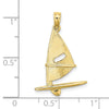 Gold Polished Sailboat Pendant