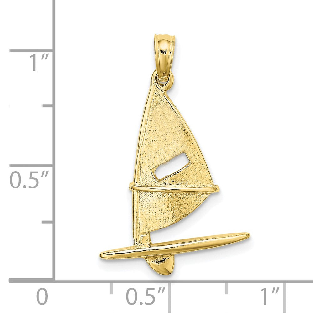 Gold Polished Sailboat Pendant