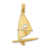 Gold Polished Sailboat Pendant