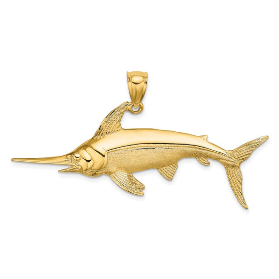 Gold Polished Fish Pendants