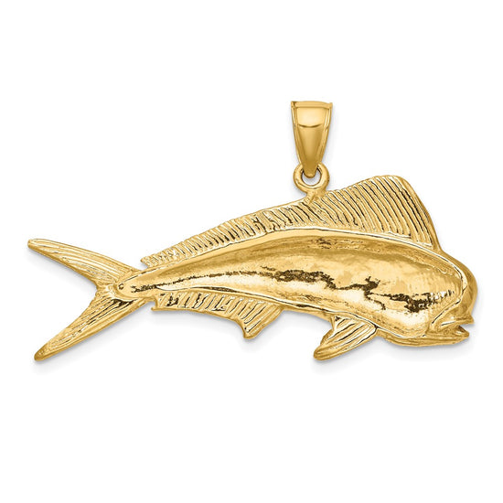 Gold Polished Fish Pendants