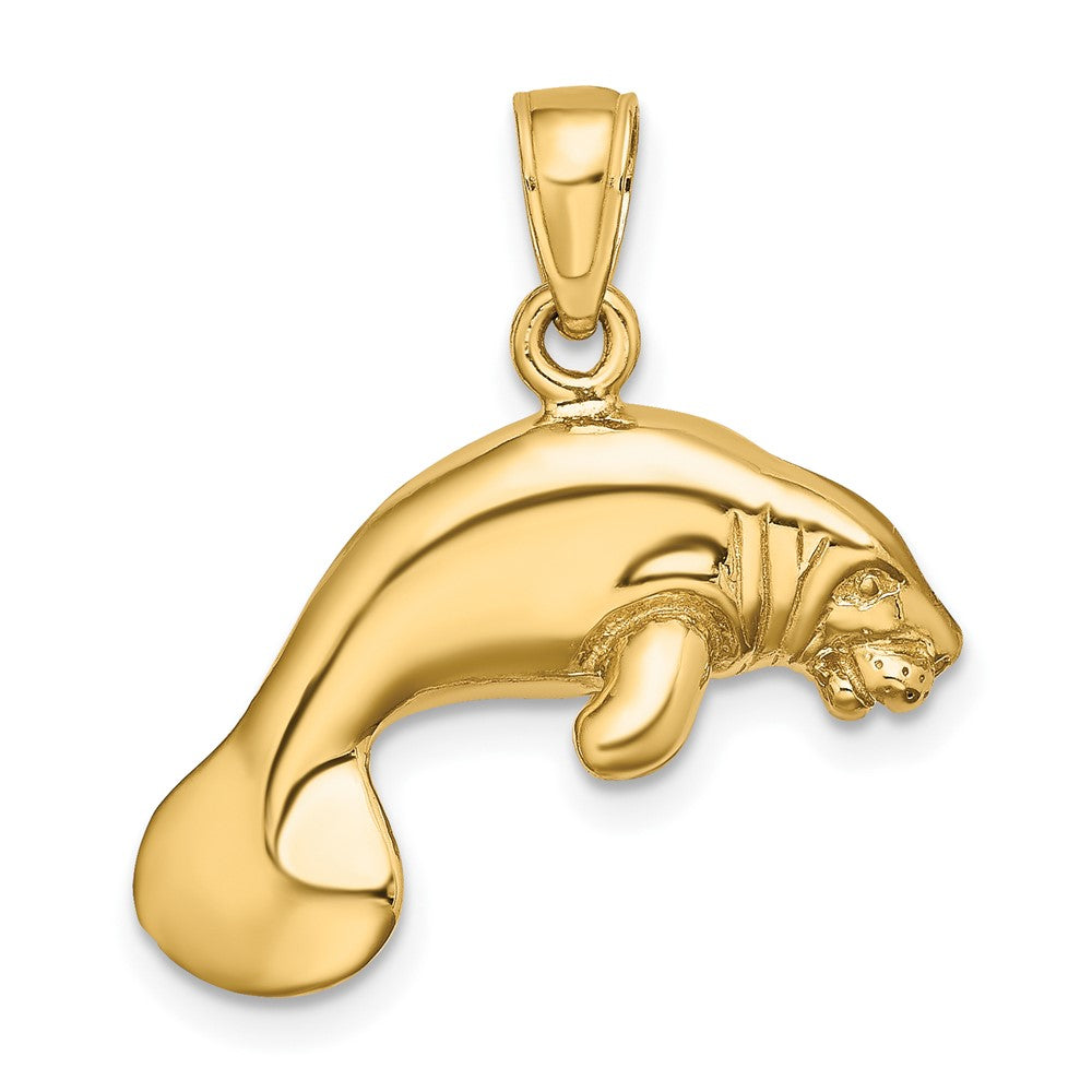 Gold Polished Manatee Pendants