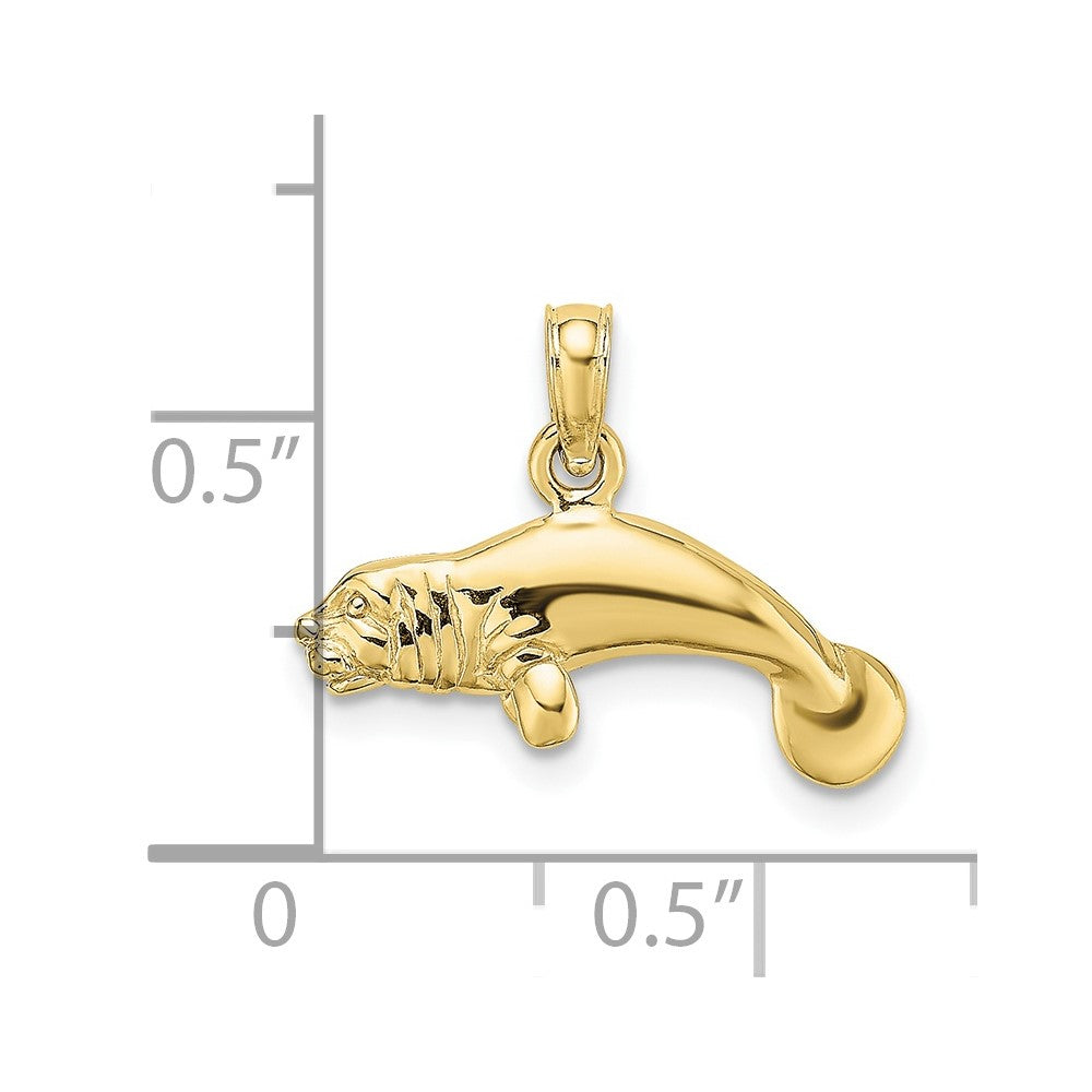Gold Polished Dolphin Pendants