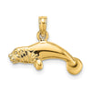 Gold Polished Dolphin Pendants