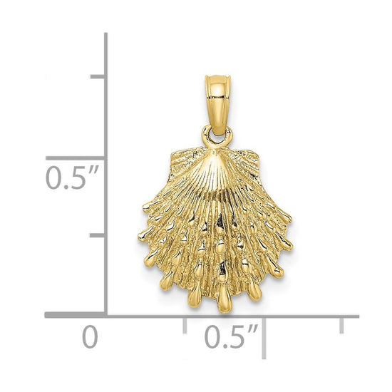 Gold Polished Sea Shell Pendants