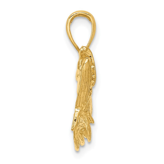 Gold Polished Fish Pendants