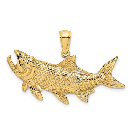 Gold Polished Fish Pendants