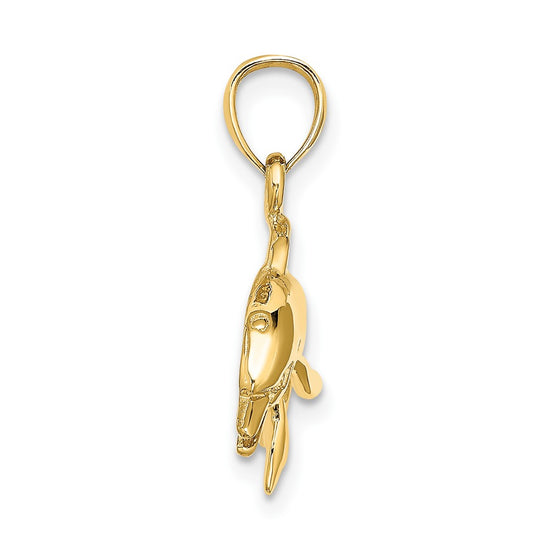 Gold Polished Dolphin Pendants