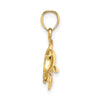Gold Polished Dolphin Pendants