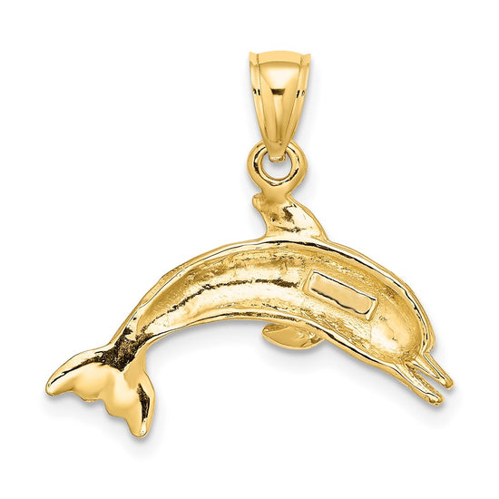 Gold Polished Dolphin Pendants