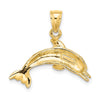 Gold Polished Dolphin Pendants