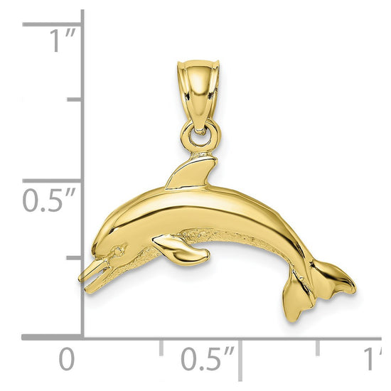 Gold Polished Dolphin Pendants