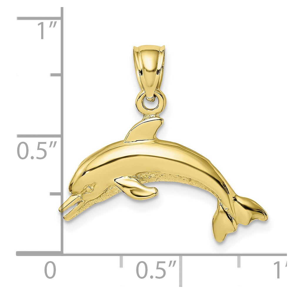 Gold Polished Dolphin Pendants