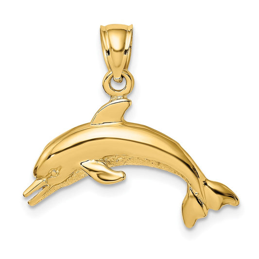 Gold Polished Dolphin Pendants