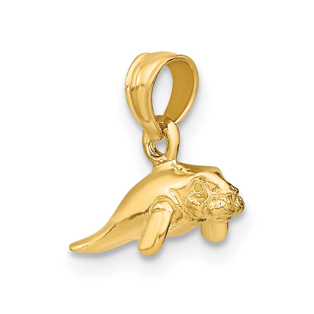 Gold Polished Manatee Pendants