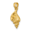 Gold Polished Sea Shell Pendants
