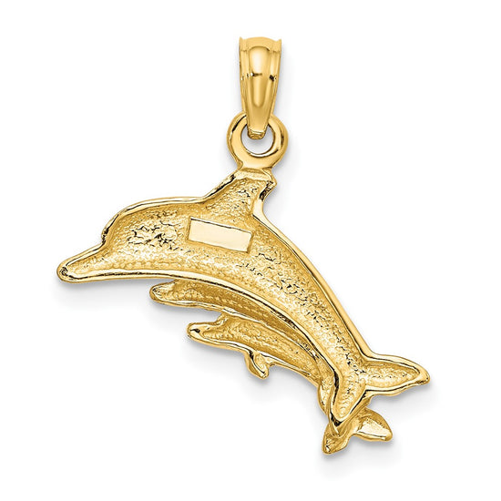 Gold Polished Dolphin Pendants