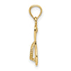 Gold Polished Flip-flop Pendant