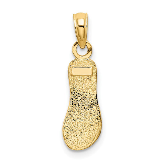 Gold Polished Flip-flop Pendant
