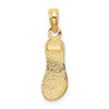 Gold Polished Flip-flop Pendant