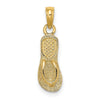 Gold Polished Flip-flop Pendant