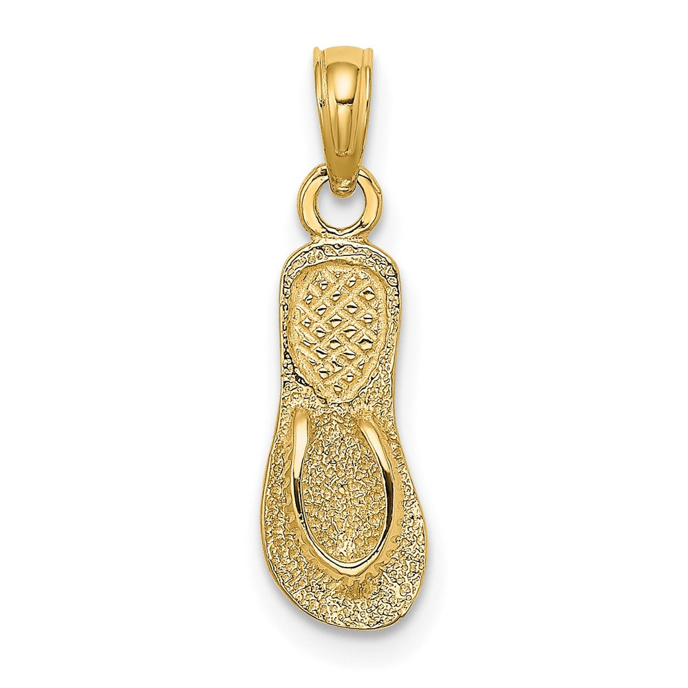 Gold Polished Flip-flop Pendant