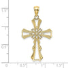 10K Cut-Out with Teardrop Sides Cross Charm