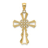 10K Cut-Out with Teardrop Sides Cross Charm