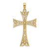 10K Polished Celtic Knot Cross Charm
