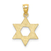 10K Engraved Swirls Star Of David Charm