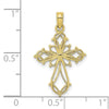 10K Cut-Out Fancy Cross Charm