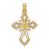 10K Cut-Out Fancy Cross Charm
