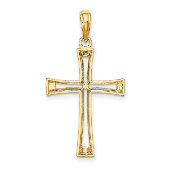 Gold Open Cross Pendant